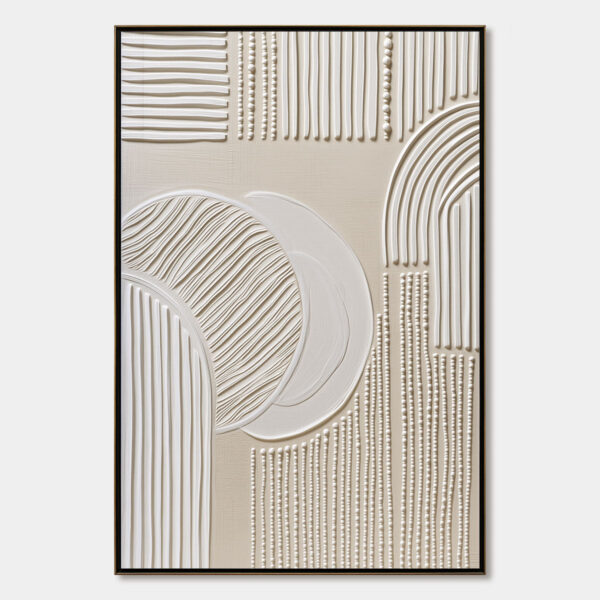 SCULPTED SERENITY: Textured Minimalist Abstract Wall Art
