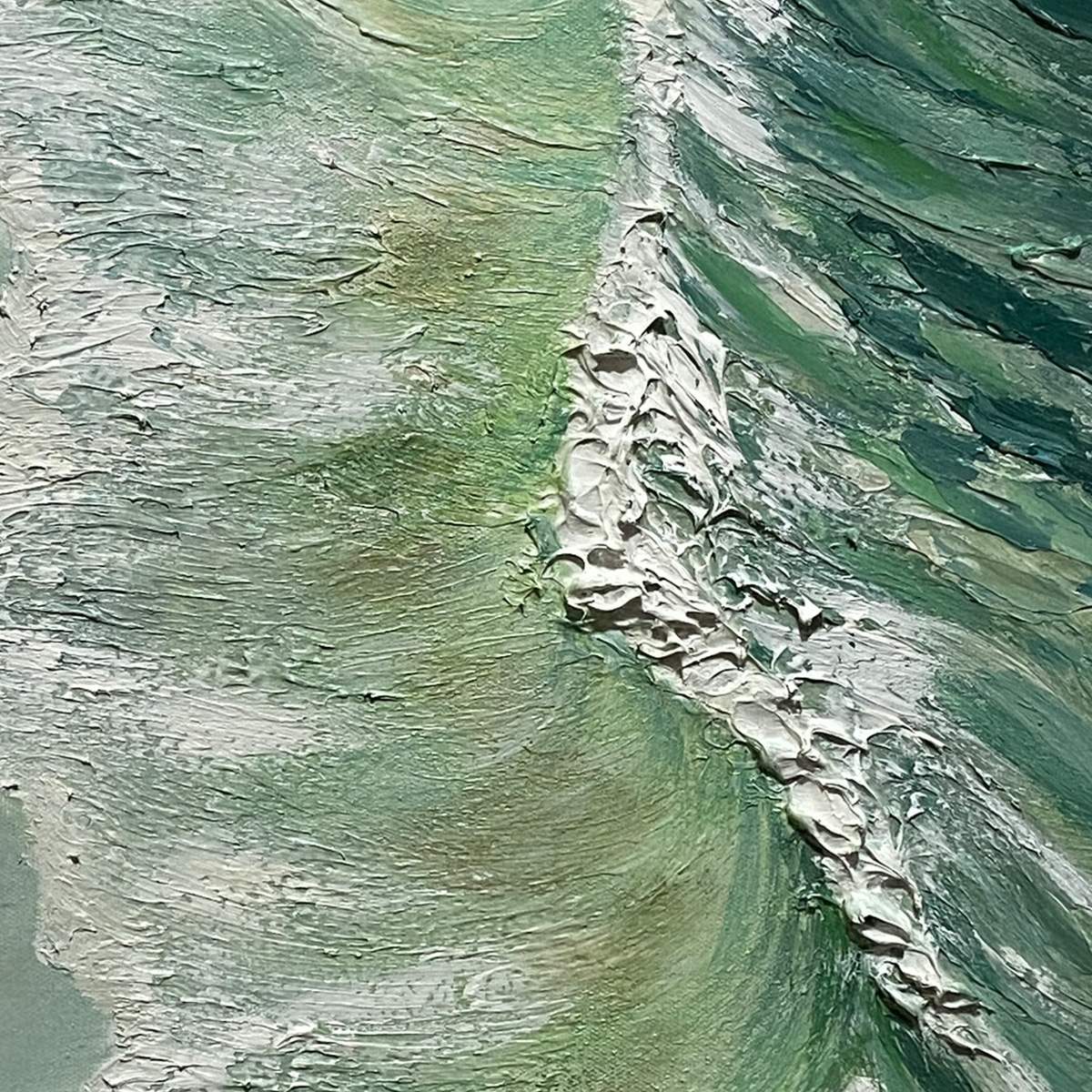 SEASHORE SERENADE: Textured Impasto Beach Oil Painting - Image 3