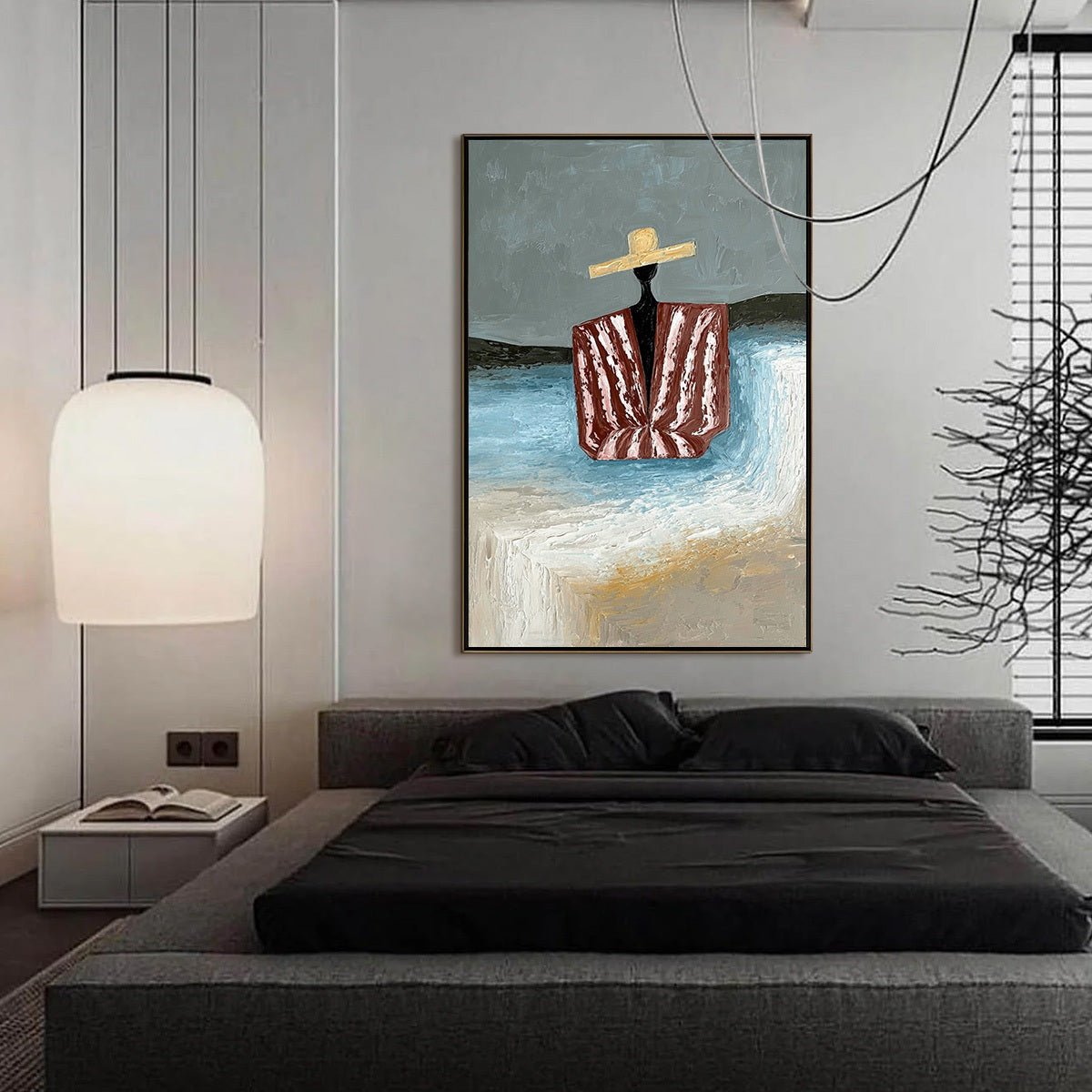 SEASIDE REVERIE: Textured Abstract Figurative Painting by the Sea - Image 4