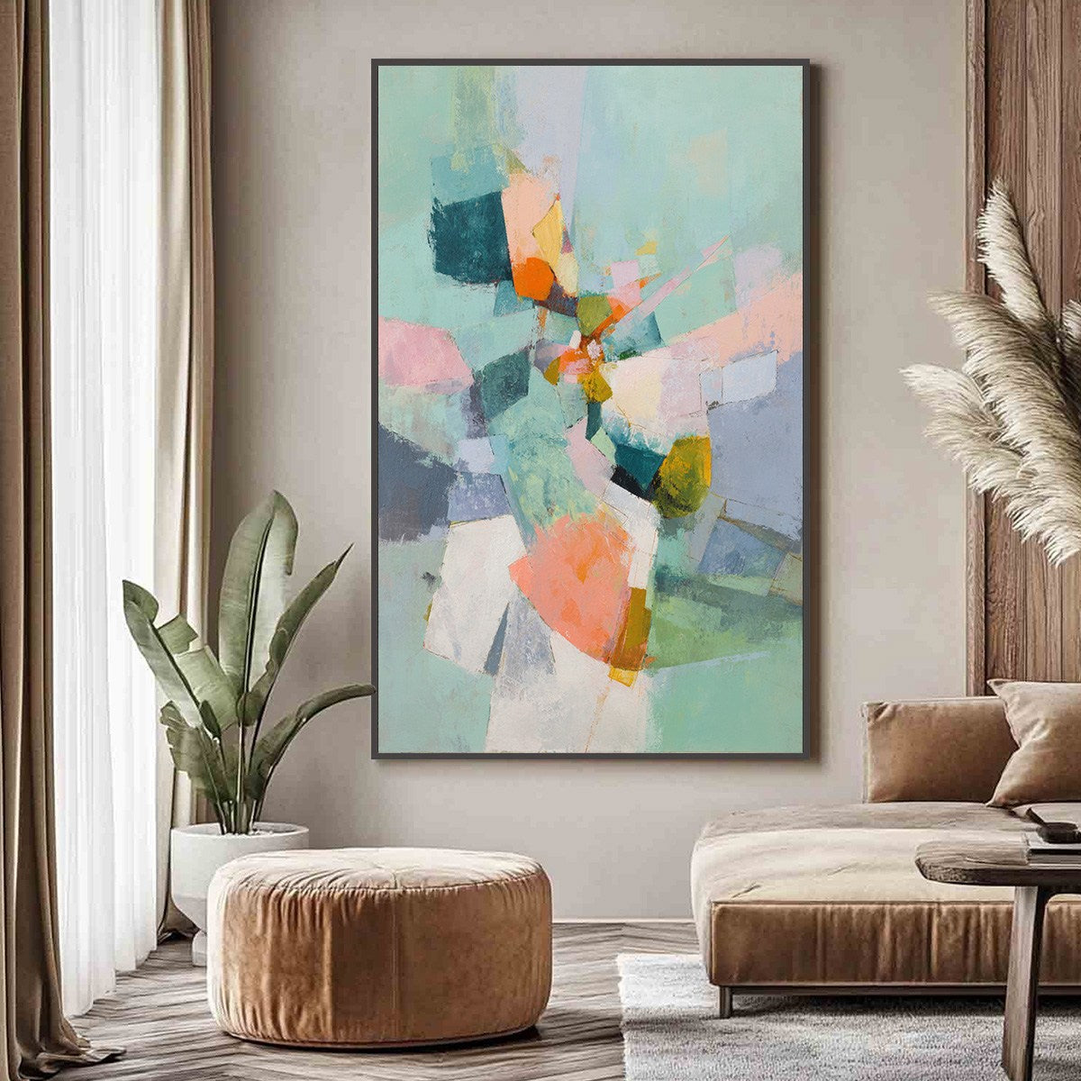 SERENDIPITY: Colorful Modern Abstract Composition Painting - Image 2