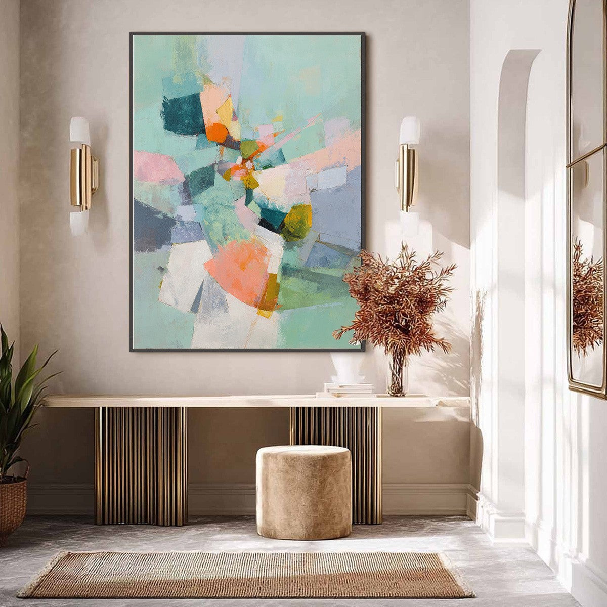 SERENDIPITY: Colorful Modern Abstract Composition Painting - Image 4