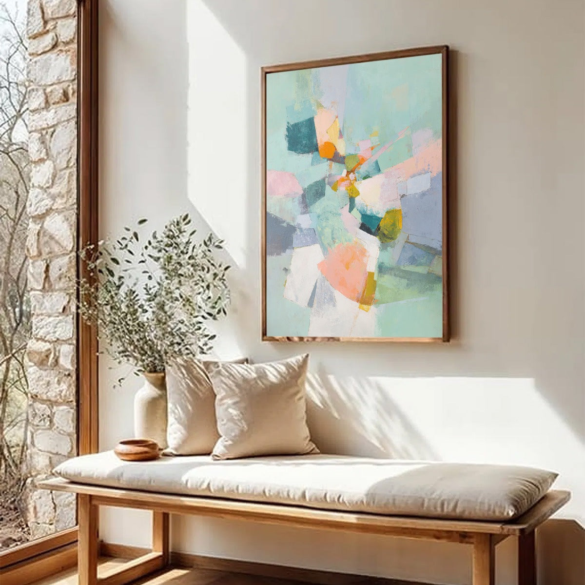 SERENDIPITY: Colorful Modern Abstract Composition Painting - Image 7