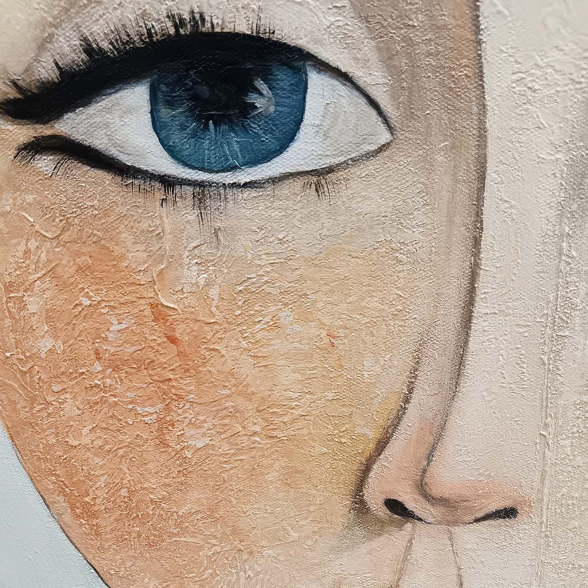 Ready to Ship | SERENE GAZE | 28''x40'' | 70x100cm | Wood Frame - Image 2