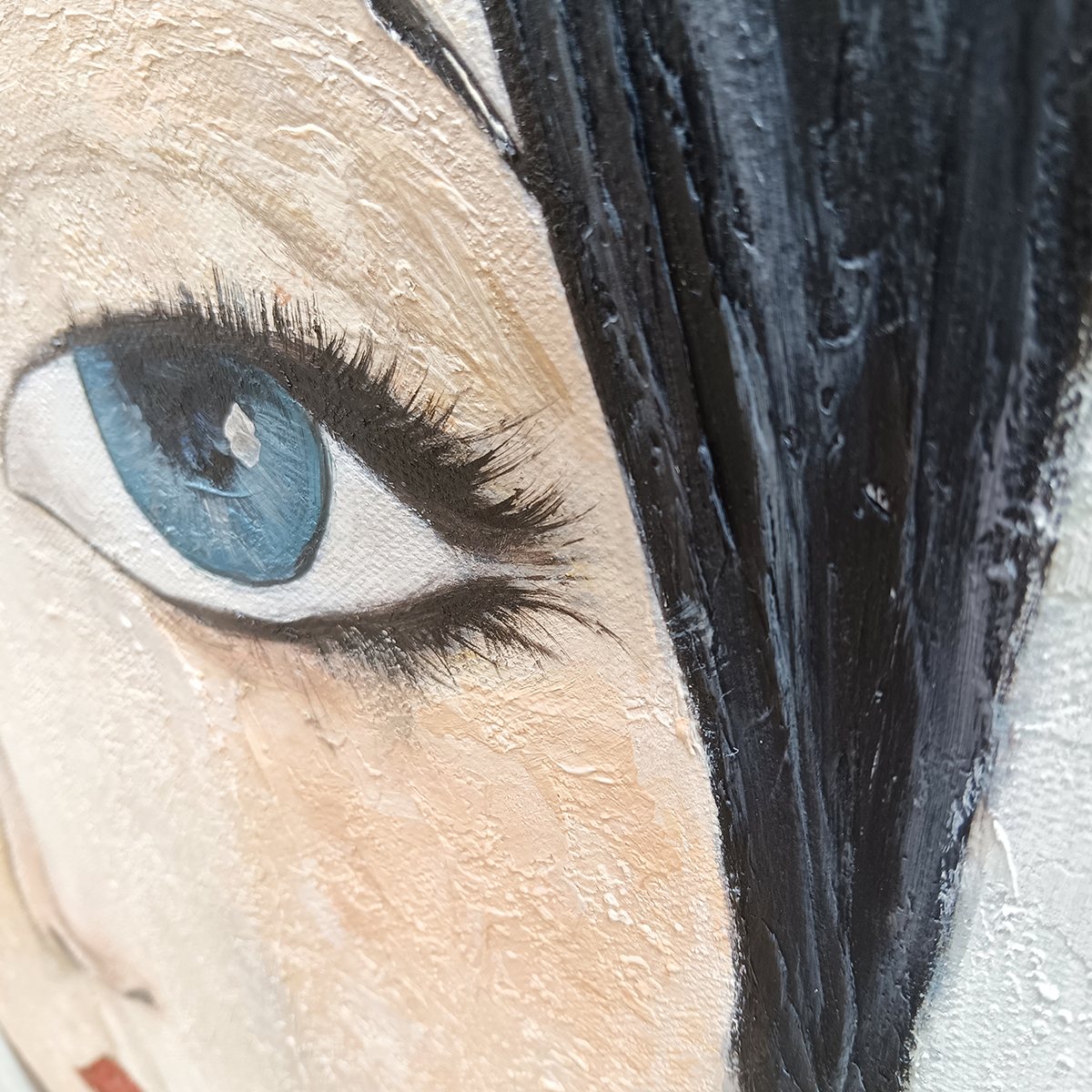 Ready to Ship | SERENE GAZE | 28''x40'' | 70x100cm | Wood Frame - Image 3