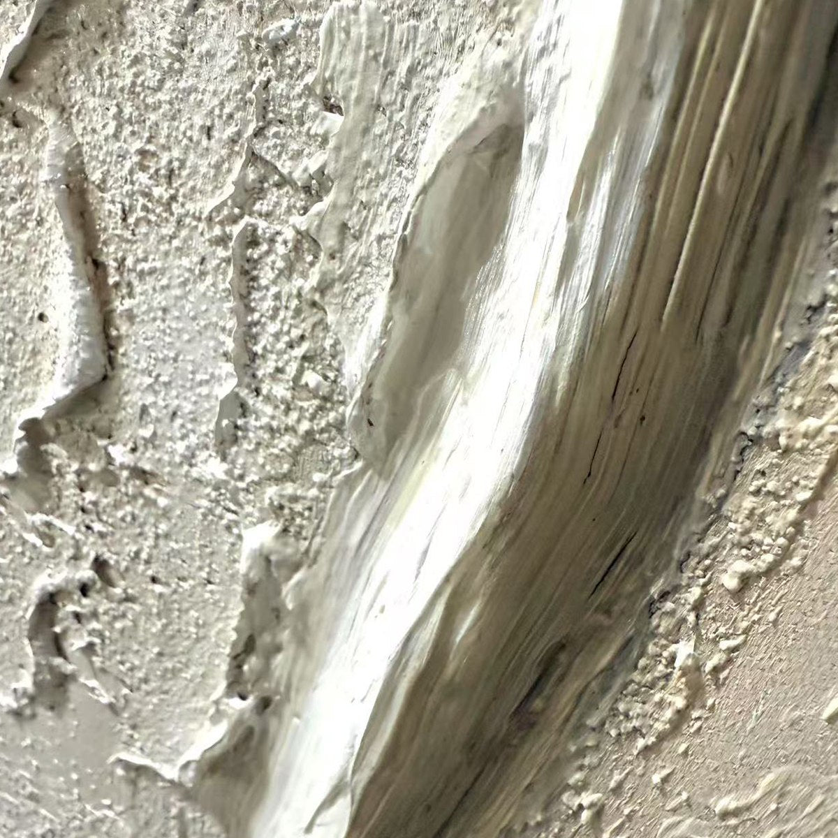 Ready to Ship | Serene Pathways: Minimalist Beige Impasto Oil Wall Art - Image 4