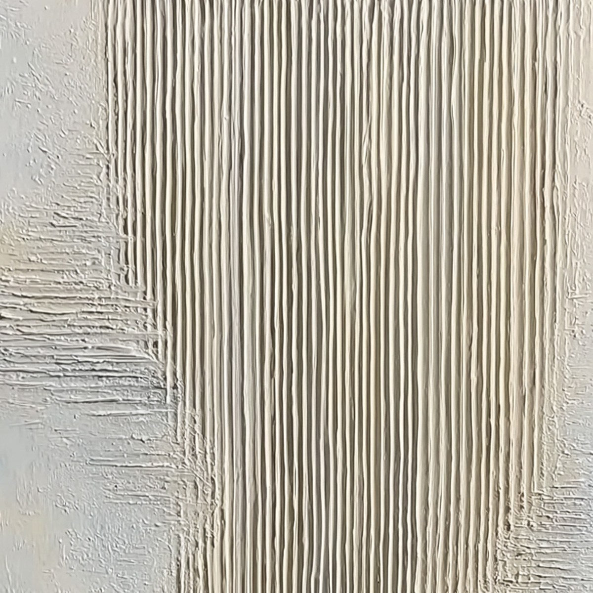 SERENE STRIA: Wabi Sabi Textured Vertical Abstract Painting - Image 3