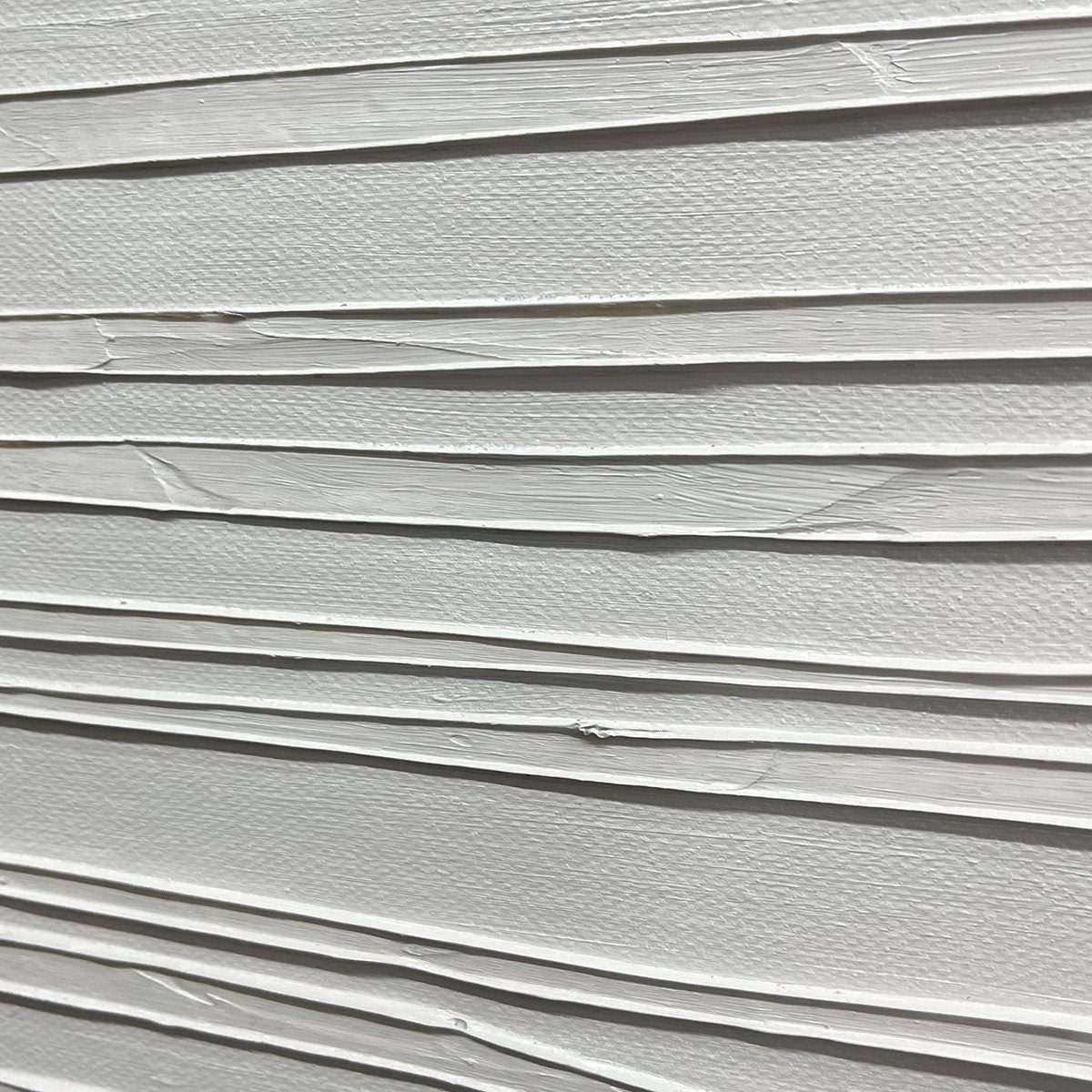 SERENE LINES: Minimalist Textured White Abstract Oil Painting - Image 5