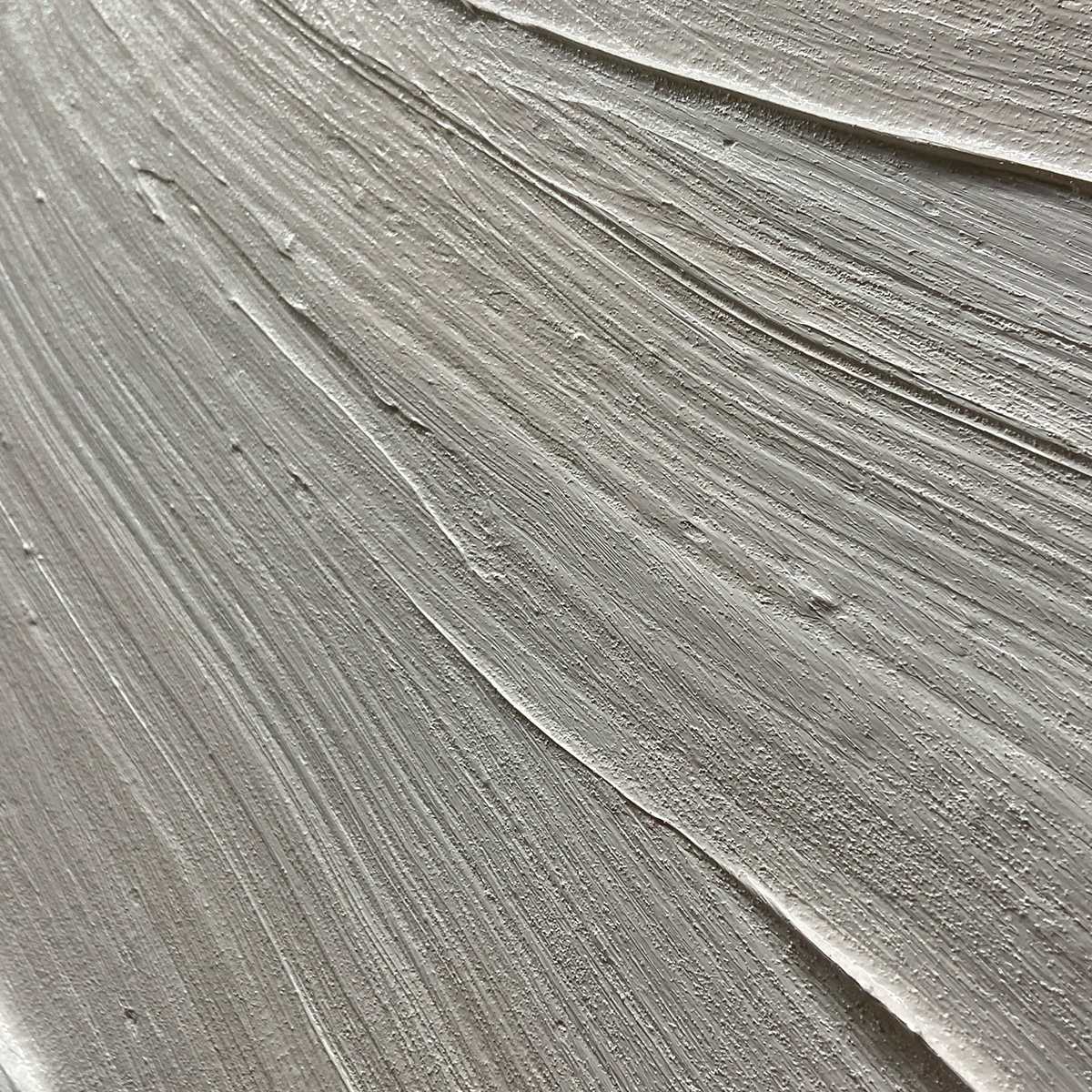 SERENE RIPPLES: Abstract Minimalist Textured White Painting for Living Room - Image 3