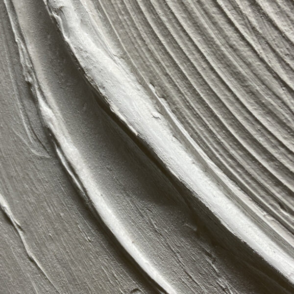 SERENE RIPPLES: Abstract Minimalist Textured White Painting for Living Room