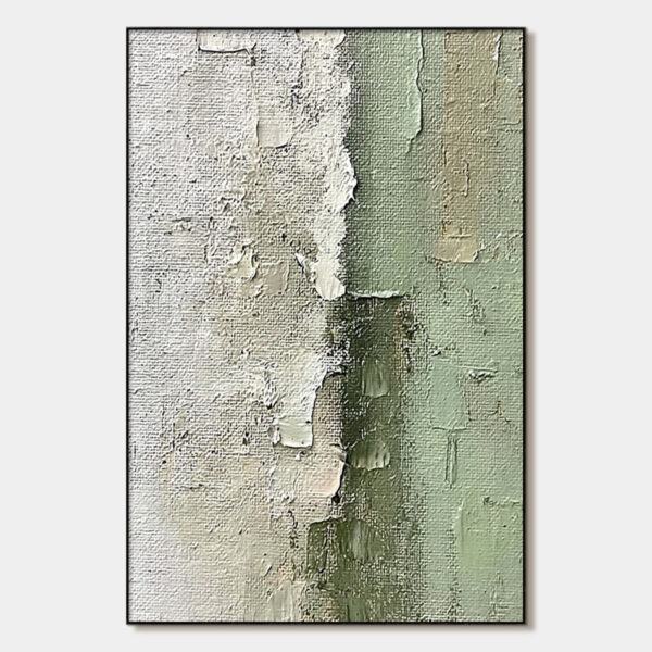 SERENE SIMPLICITY: Textured Minimalist Abstract Oil Painting