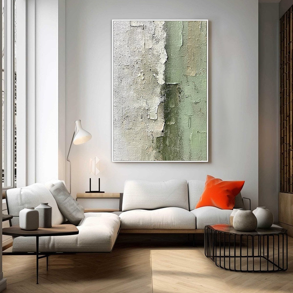 SERENE SIMPLICITY: Textured Minimalist Abstract Oil Painting - Image 7