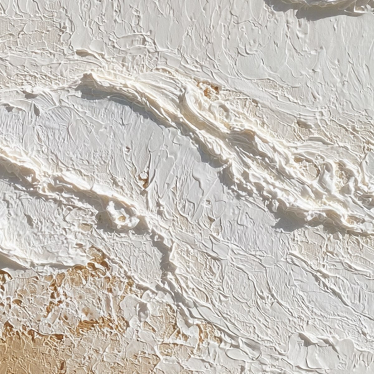 SHORELINE WHISPERS: Textured Wabi Sabi Coastal Painting - Image 3