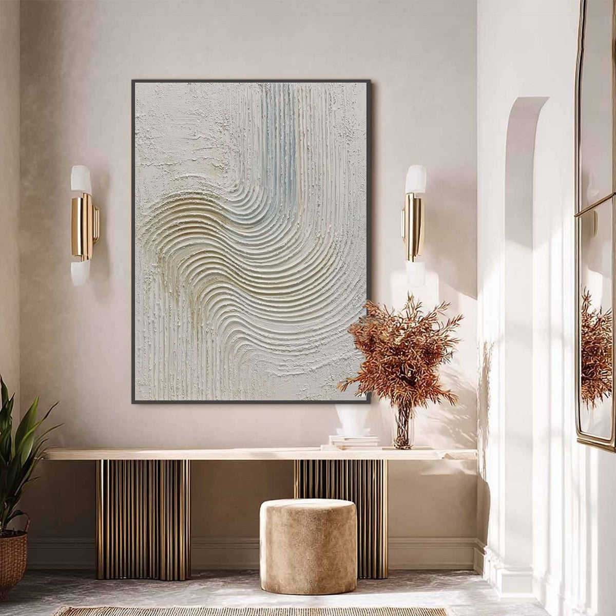 SILENT FREQUENCY: Textured Wabi Sabi Minimalist Abstract Wall Art - Image 6