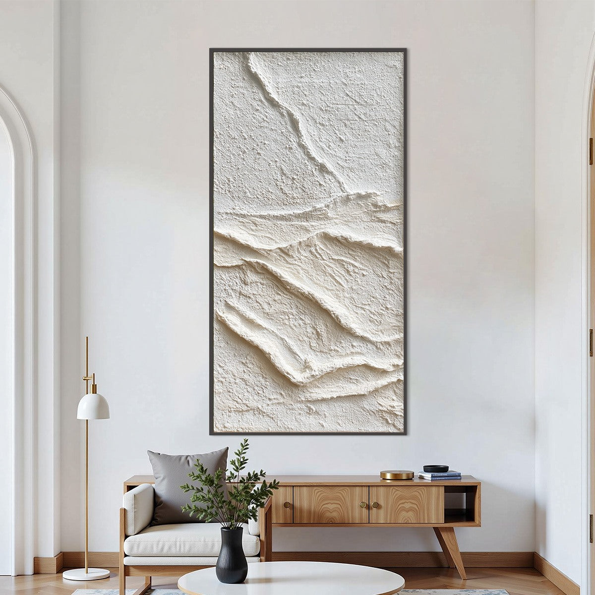 SILENT STRATA: Wabi Sabi Textured Minimalist Abstract Painting - Image 2