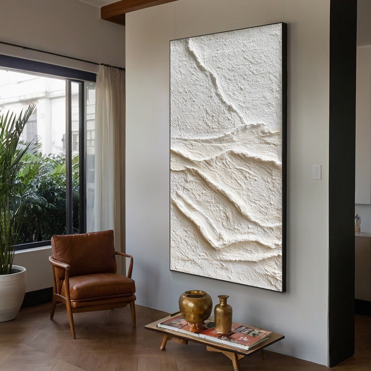 SILENT STRATA: Wabi Sabi Textured Minimalist Abstract Painting - Image 7
