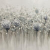 SILVER MIST: Minimalist Floral Oil Painting in Silver and Grey