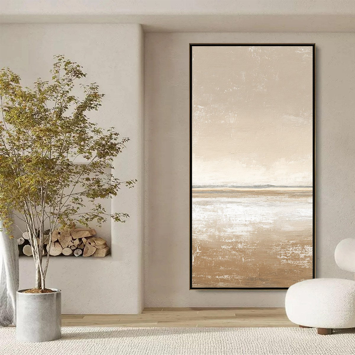 SOLITUDE: Textured Minimalist Wabi Sabi Seascape - Image 6