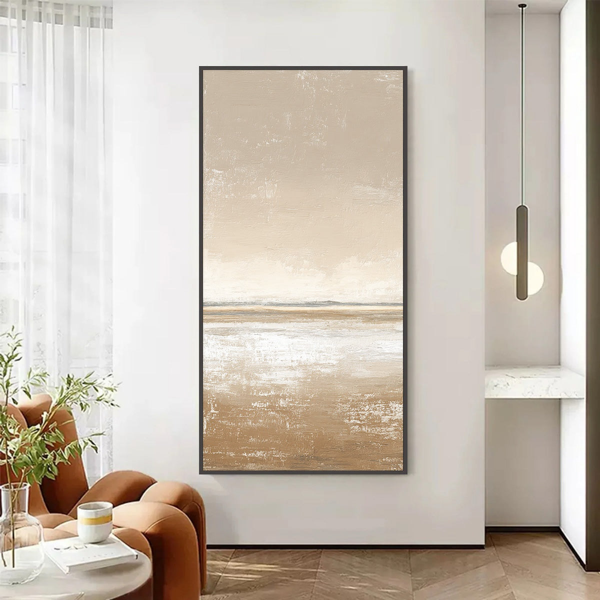 SOLITUDE: Textured Minimalist Wabi Sabi Seascape - Image 2