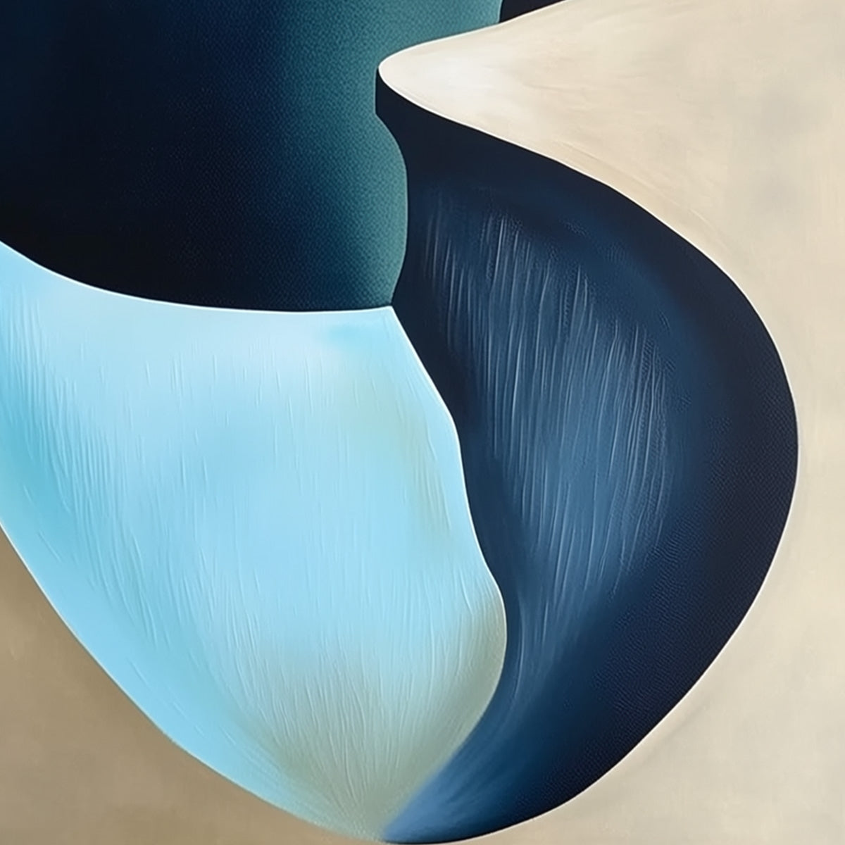 SOLITUDE'S EDGE: Minimalist Abstract Landscape with Figure Painting - Image 5