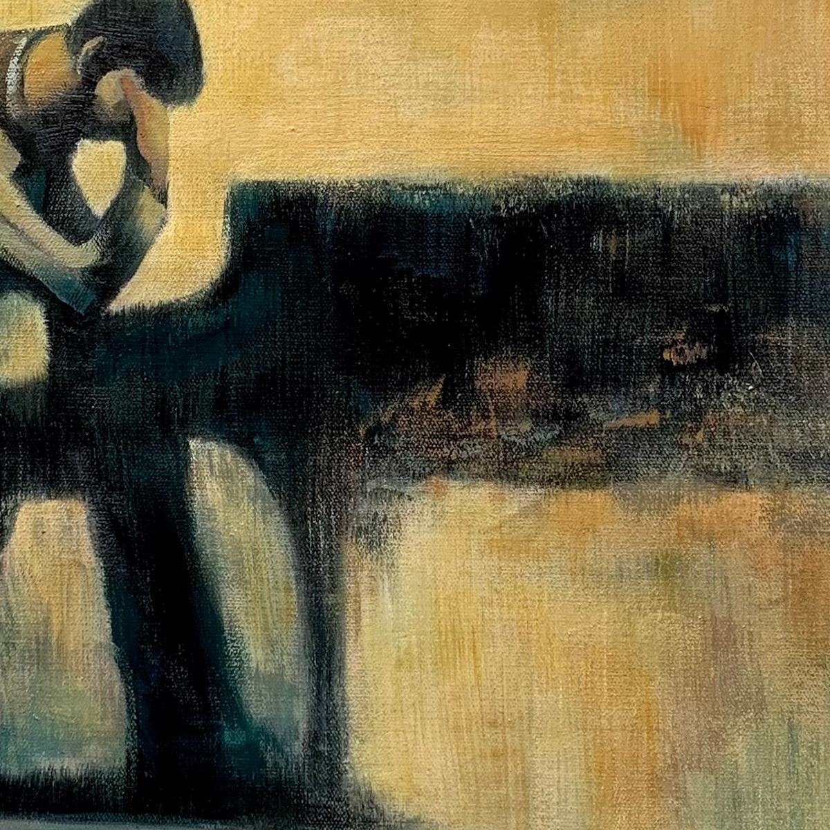 SOLITUDE SONATA: Expressive Figurative Piano Oil Painting - Image 3