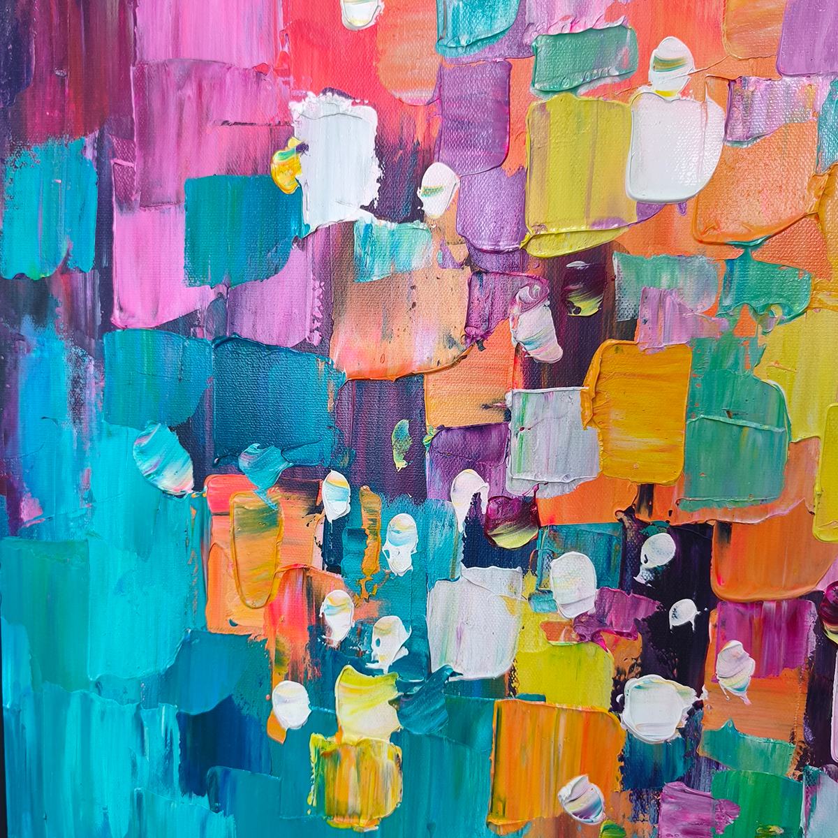 Ready to Ship | SPECTRUM MOSAIC | 28''x56'' | 70x140cm | Black Frame - Image 4