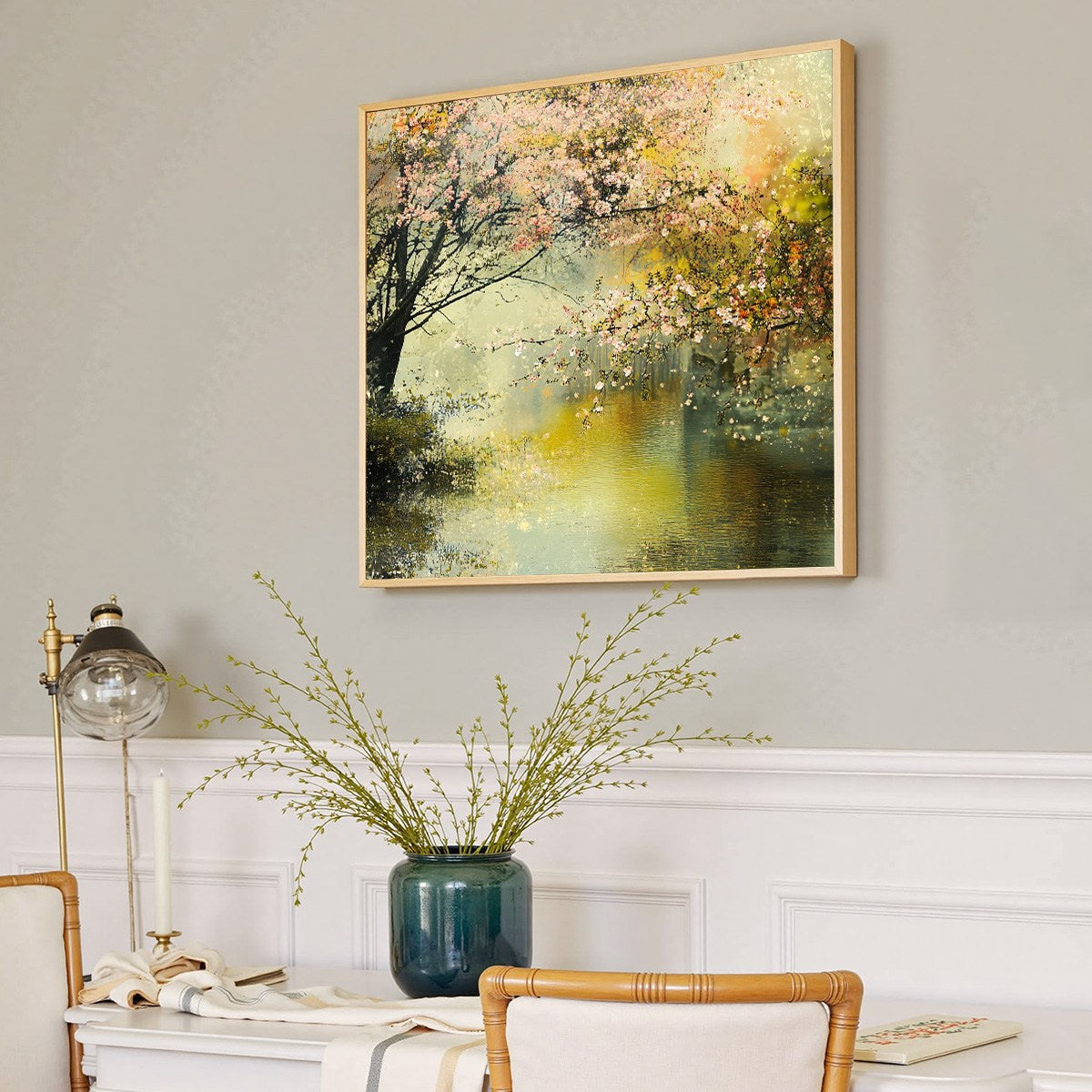 SPRING REVERIE: Impressionist Floral Landscape Oil Painting - Image 3