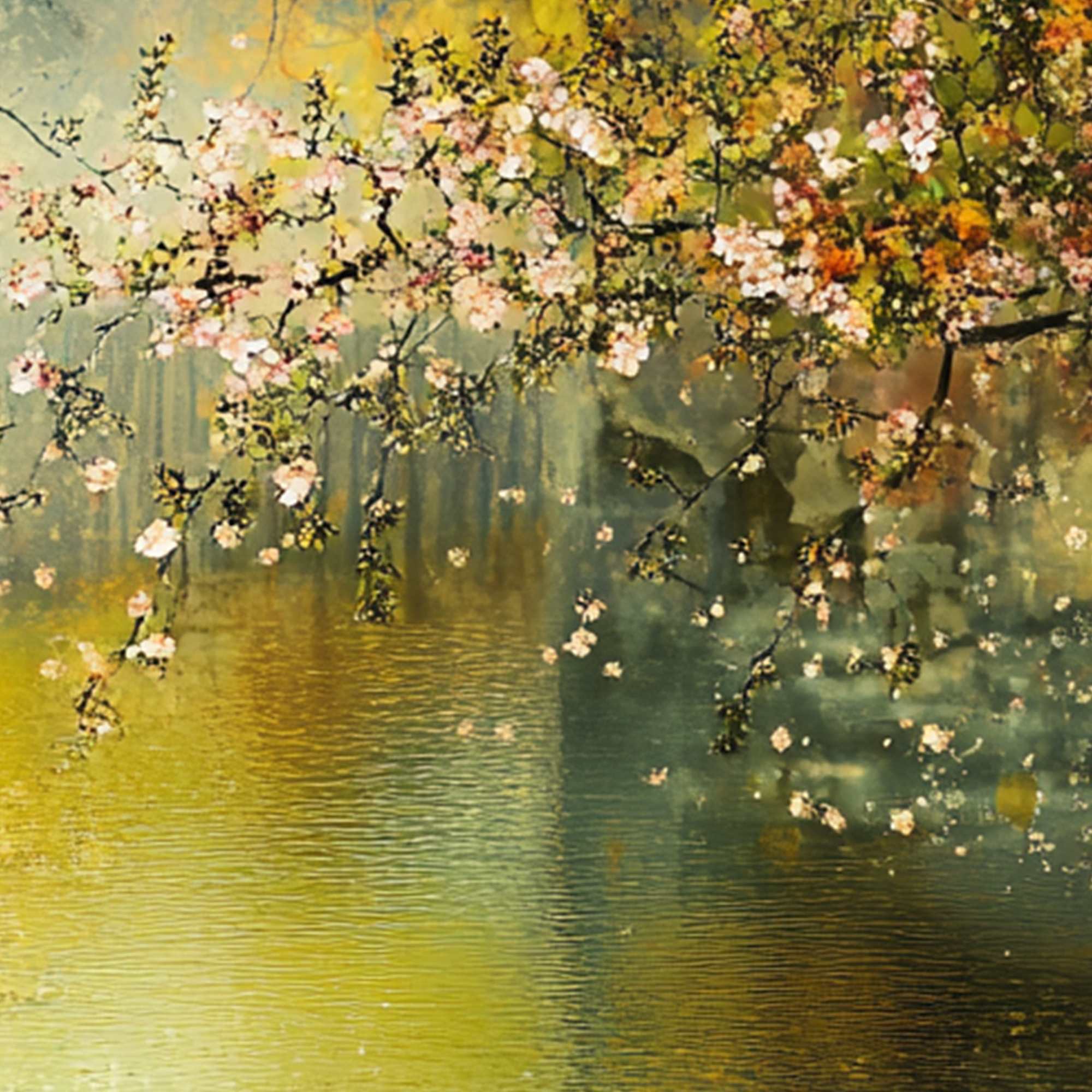 SPRING REVERIE: Impressionist Floral Landscape Oil Painting - Image 4