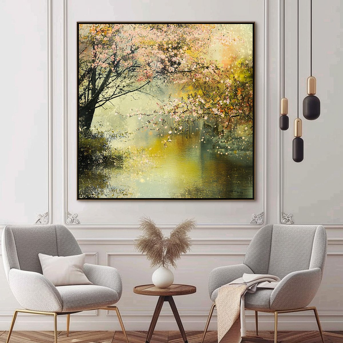 SPRING REVERIE: Impressionist Floral Landscape Oil Painting - Image 5