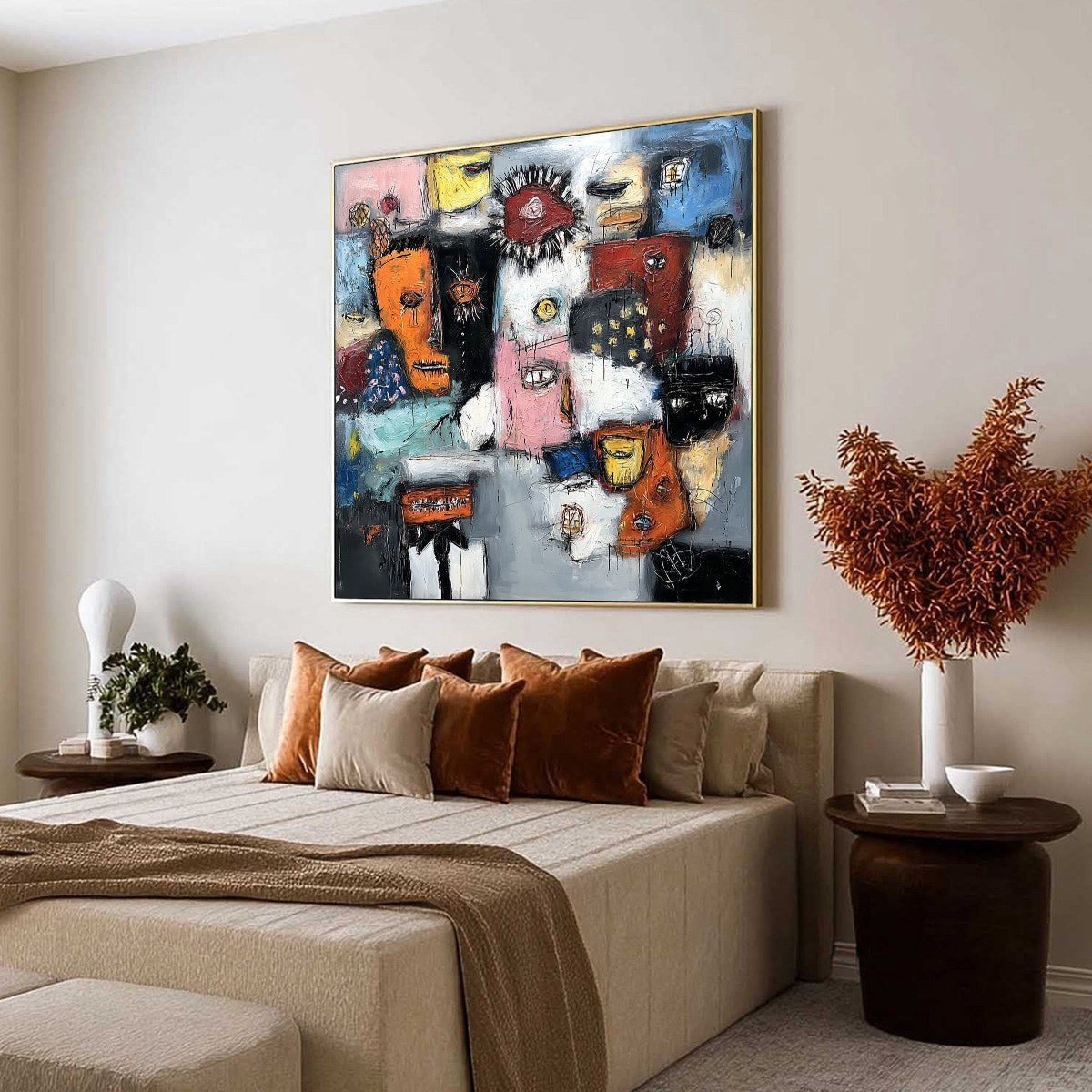 STATIC: Expressive Neo-Expressionist Abstract Faces Painting - Image 7