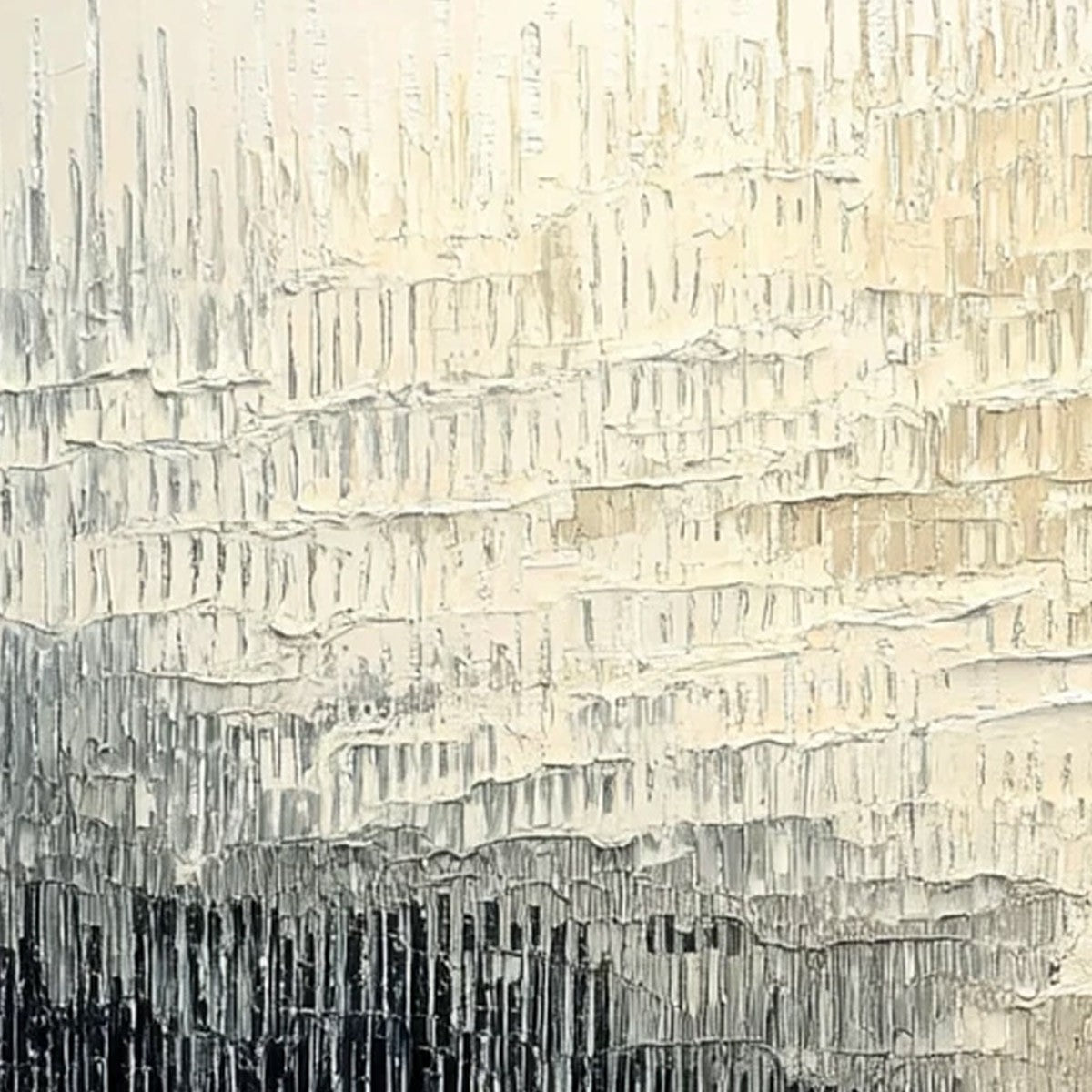 STATIC FLOW: Heavy Texture Wabi Sabi Abstract Painting - Image 5