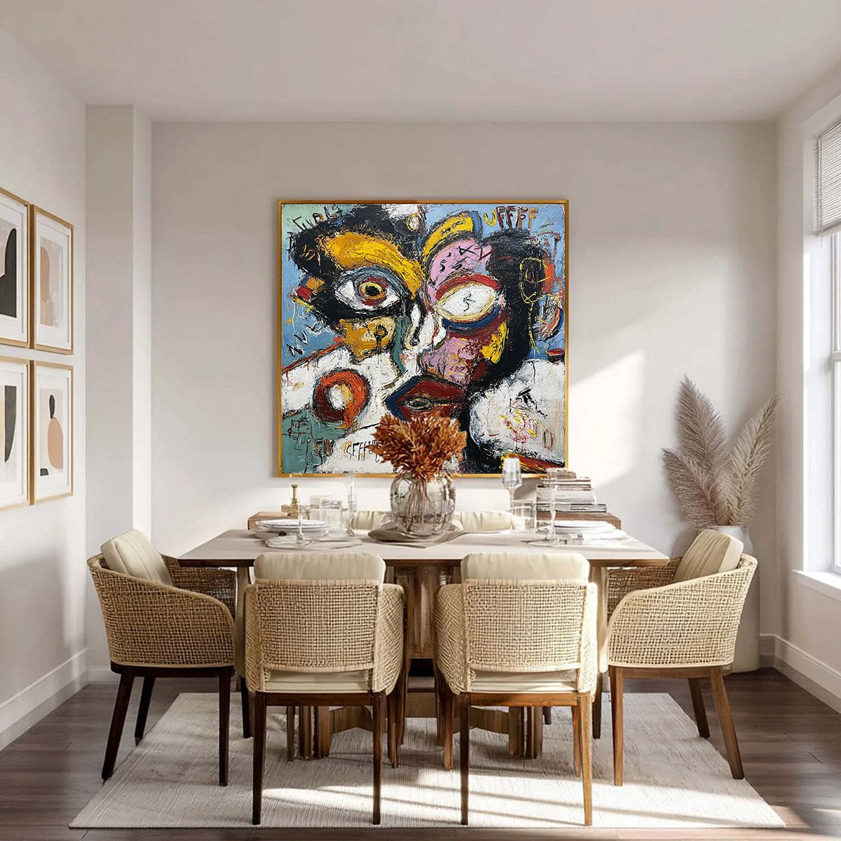 STATIC MIND: Bold Neo-Expressionist Abstract Portrait Painting - Image 4