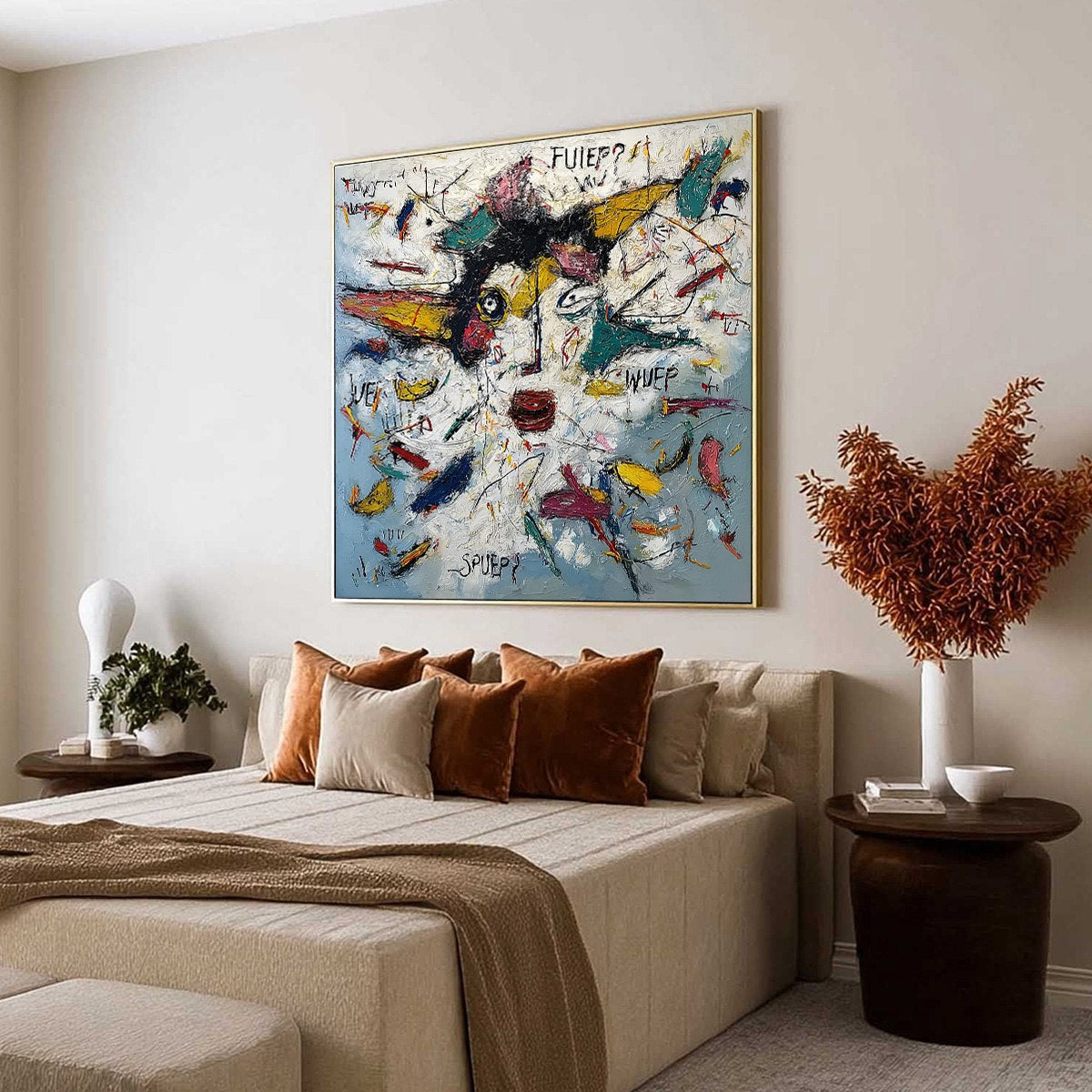STATIC MIND: Colorful Textured Abstract Expressionist Wall Art - Image 7