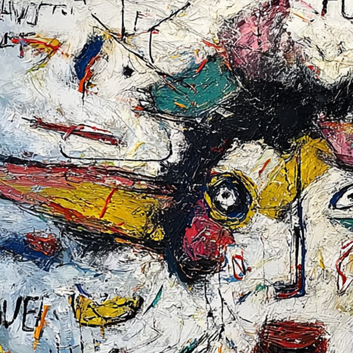 STATIC MIND: Colorful Textured Abstract Expressionist Wall Art - Image 3