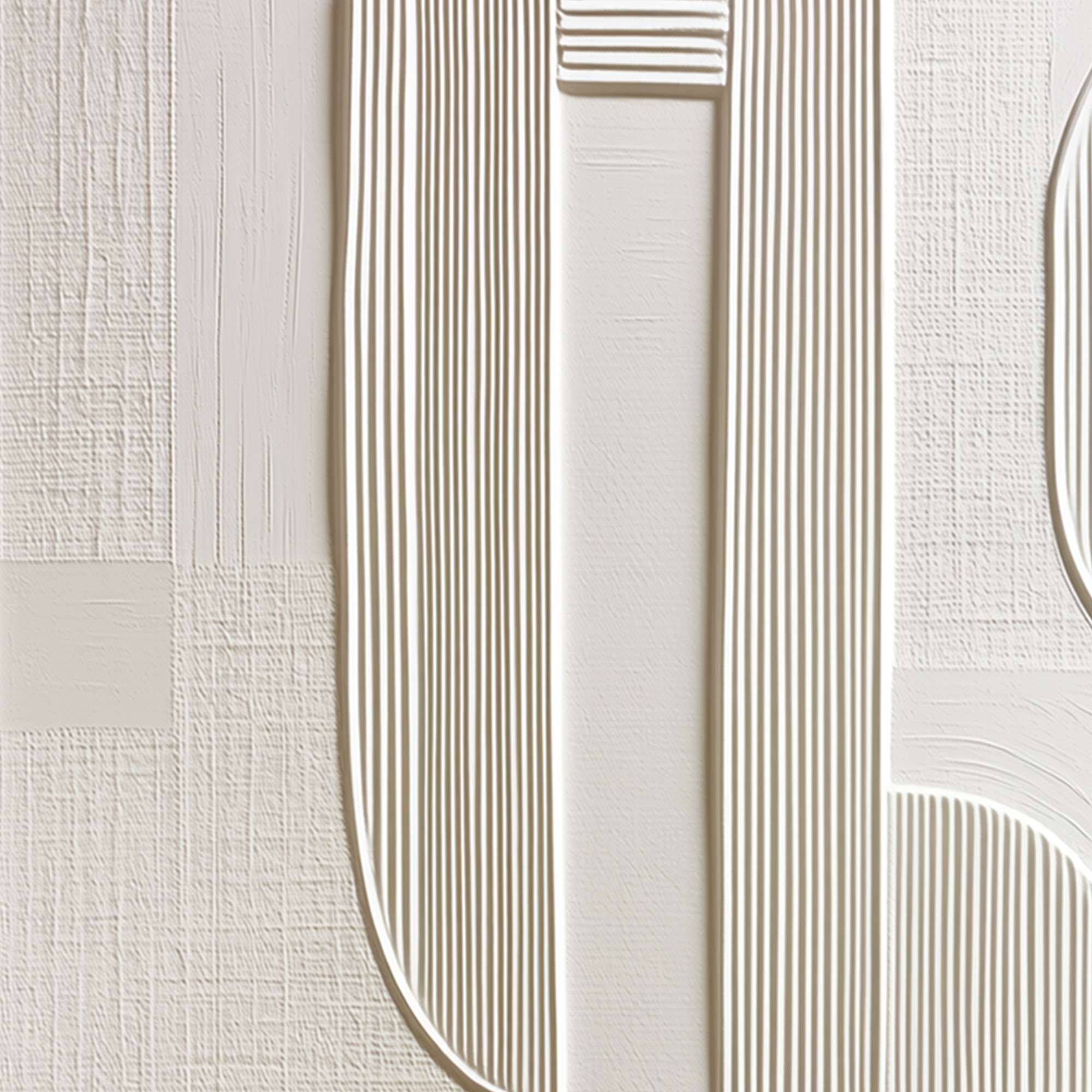 STATIC RHYTHM: Textured White Minimalist Abstract Wall Art - Image 3