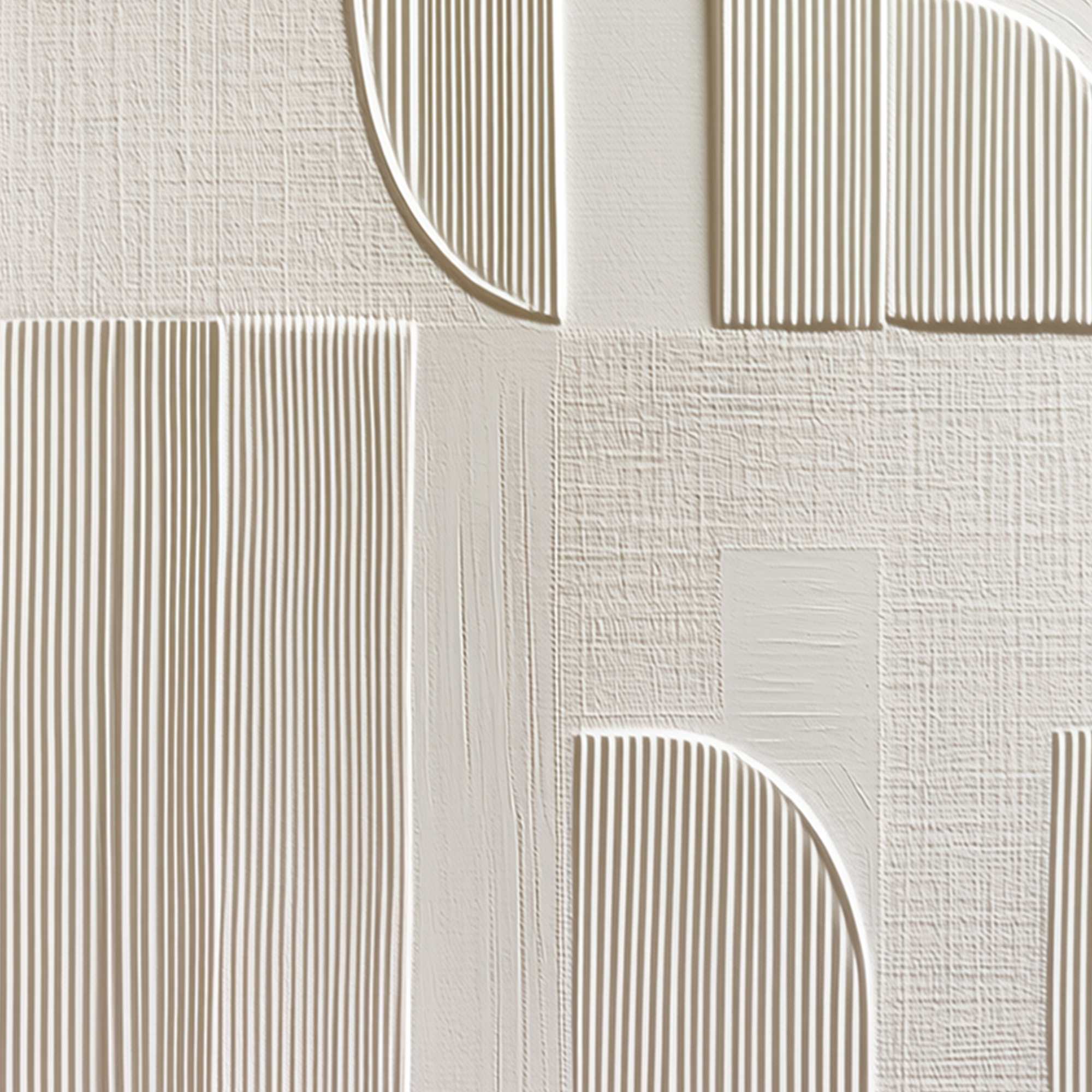 STATIC RHYTHM: Textured White Minimalist Abstract Wall Art - Image 5