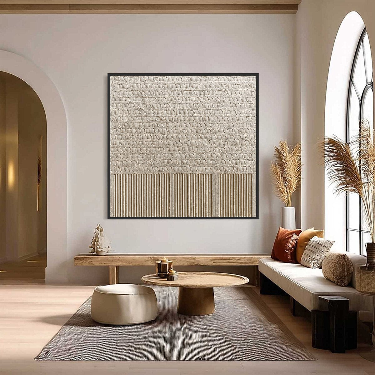 STONE TABLET: Textured Wabi Sabi Minimalist Abstract Painting - Image 2