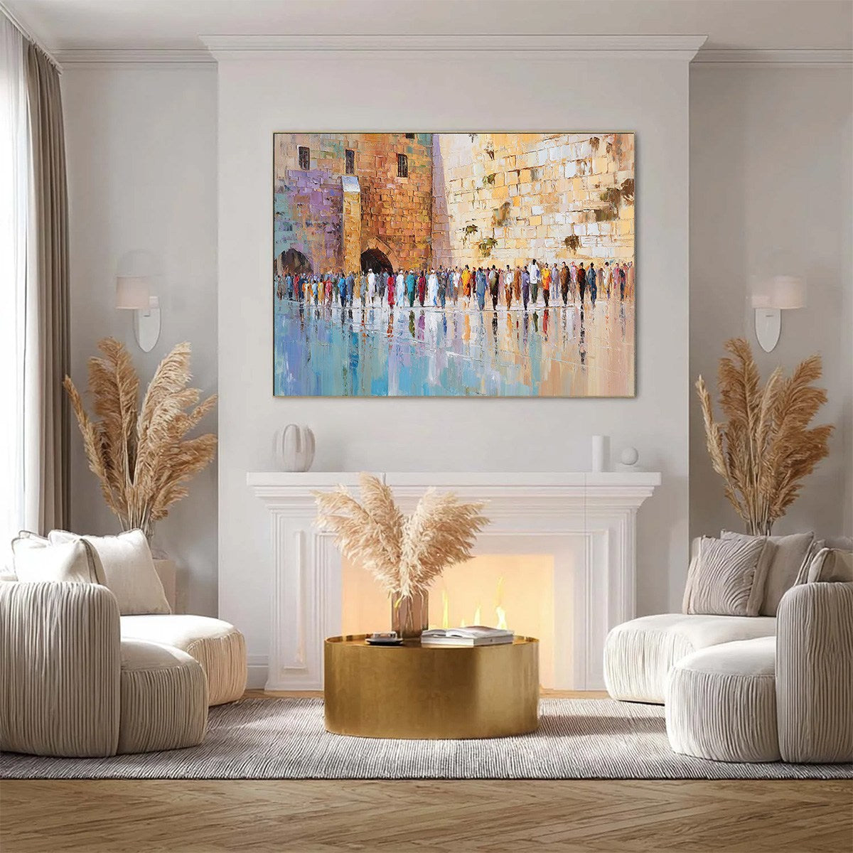 STONES OF REVERENCE: Textured Palette Knife Painting of a Historic Pilgrimage - Image 2