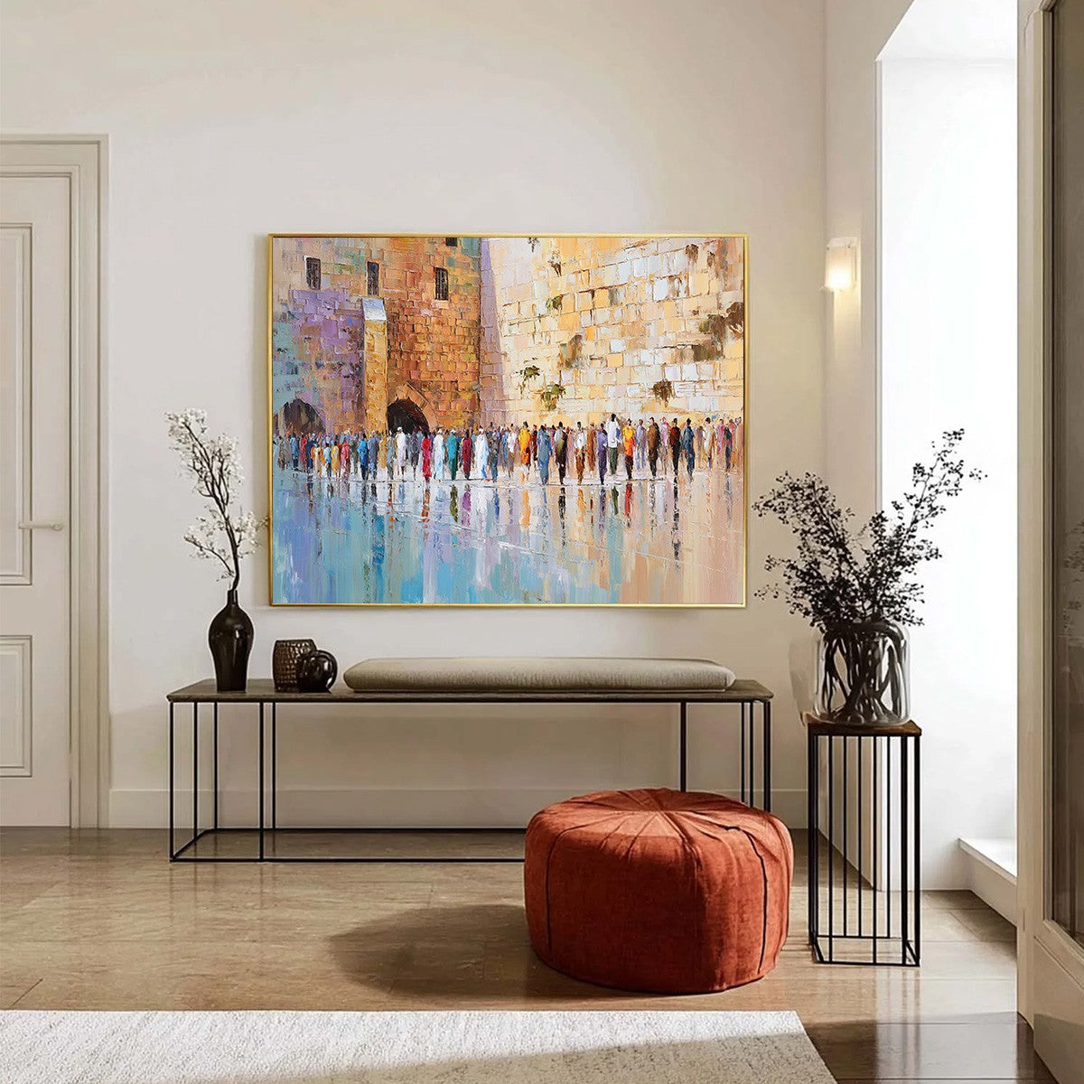 STONES OF REVERENCE: Textured Palette Knife Painting of a Historic Pilgrimage - Image 6
