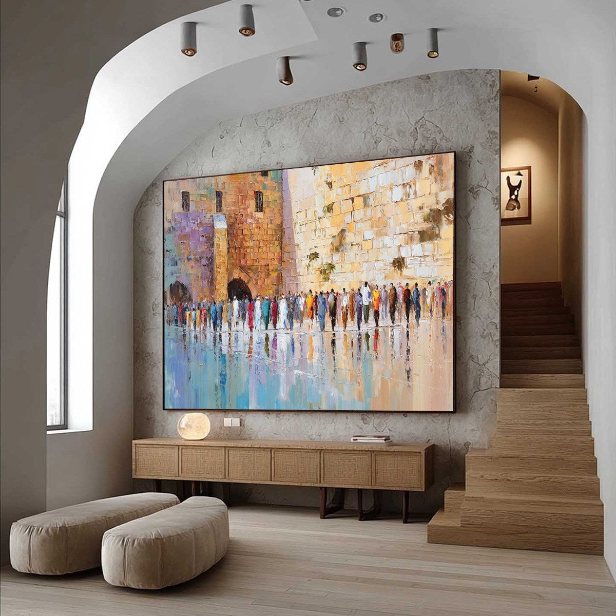 STONES OF REVERENCE: Textured Palette Knife Painting of a Historic Pilgrimage - Image 7
