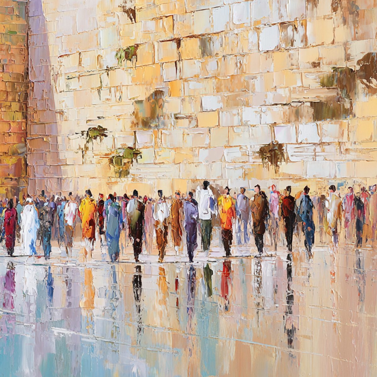 STONES OF REVERENCE: Textured Palette Knife Painting of a Historic Pilgrimage - Image 3