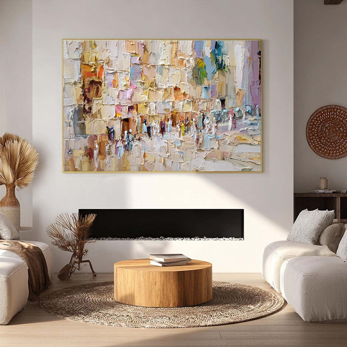 STONES OF SOLACE: Textured Impasto Painting of an Ancient Cityscape - Image 10