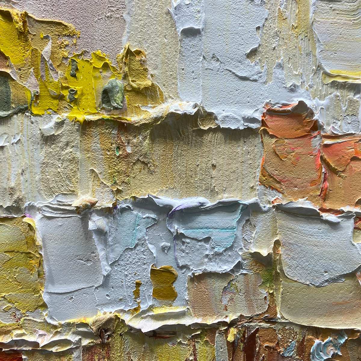 STONES OF SOLACE: Textured Impasto Painting of an Ancient Cityscape - Image 8