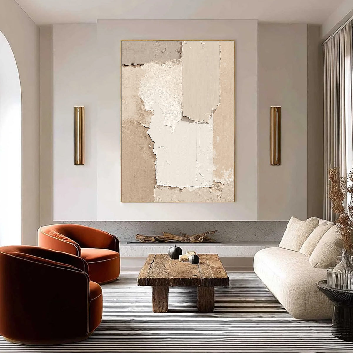 STRATA: Textured Neutral Abstract Wabi Sabi Wall Art - Image 2