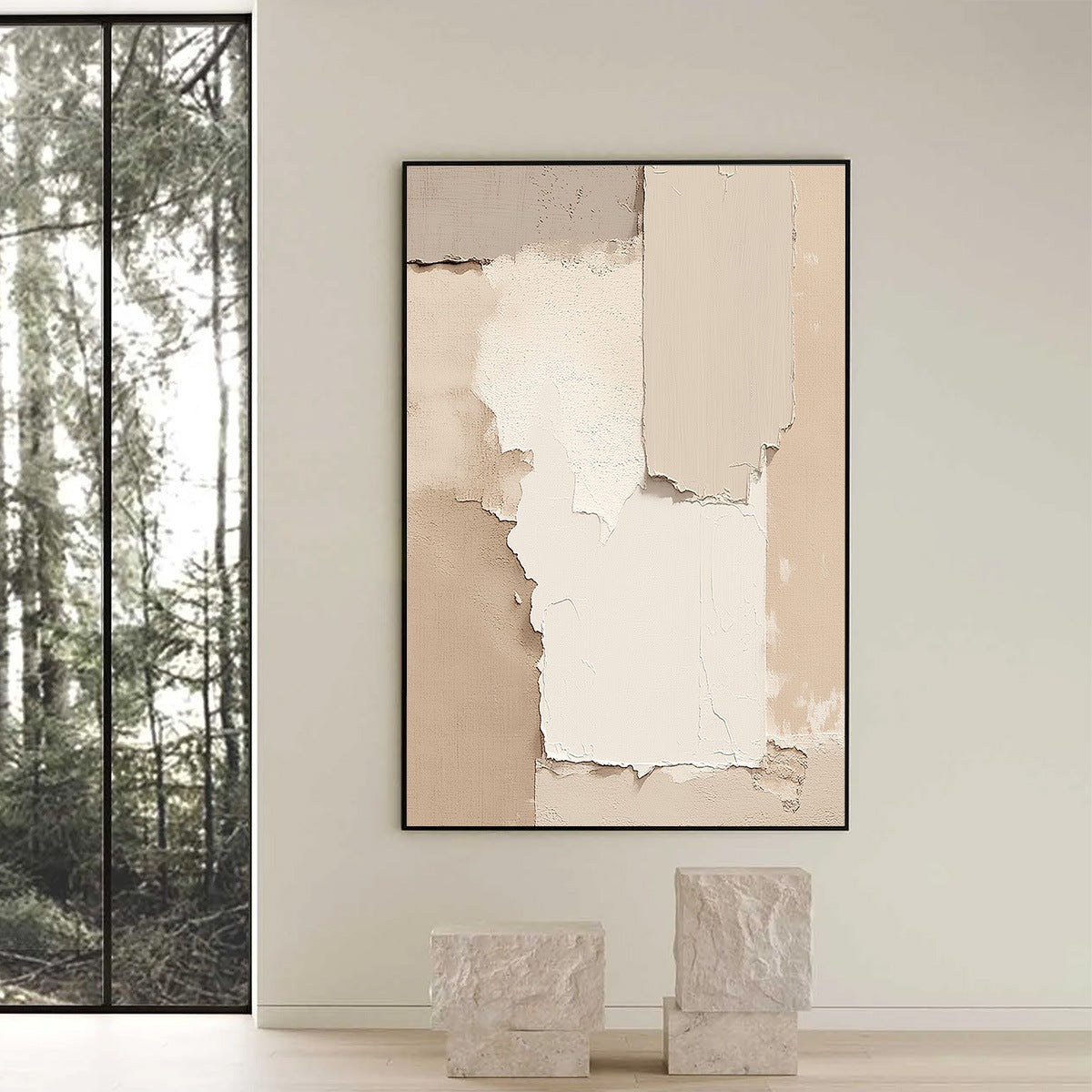 STRATA: Textured Neutral Abstract Wabi Sabi Wall Art - Image 6