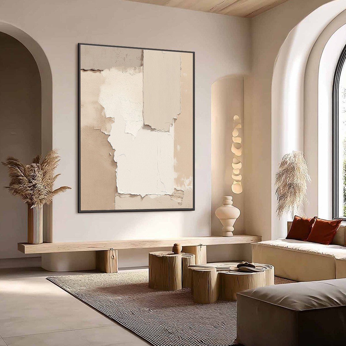 STRATA: Textured Neutral Abstract Wabi Sabi Wall Art - Image 7
