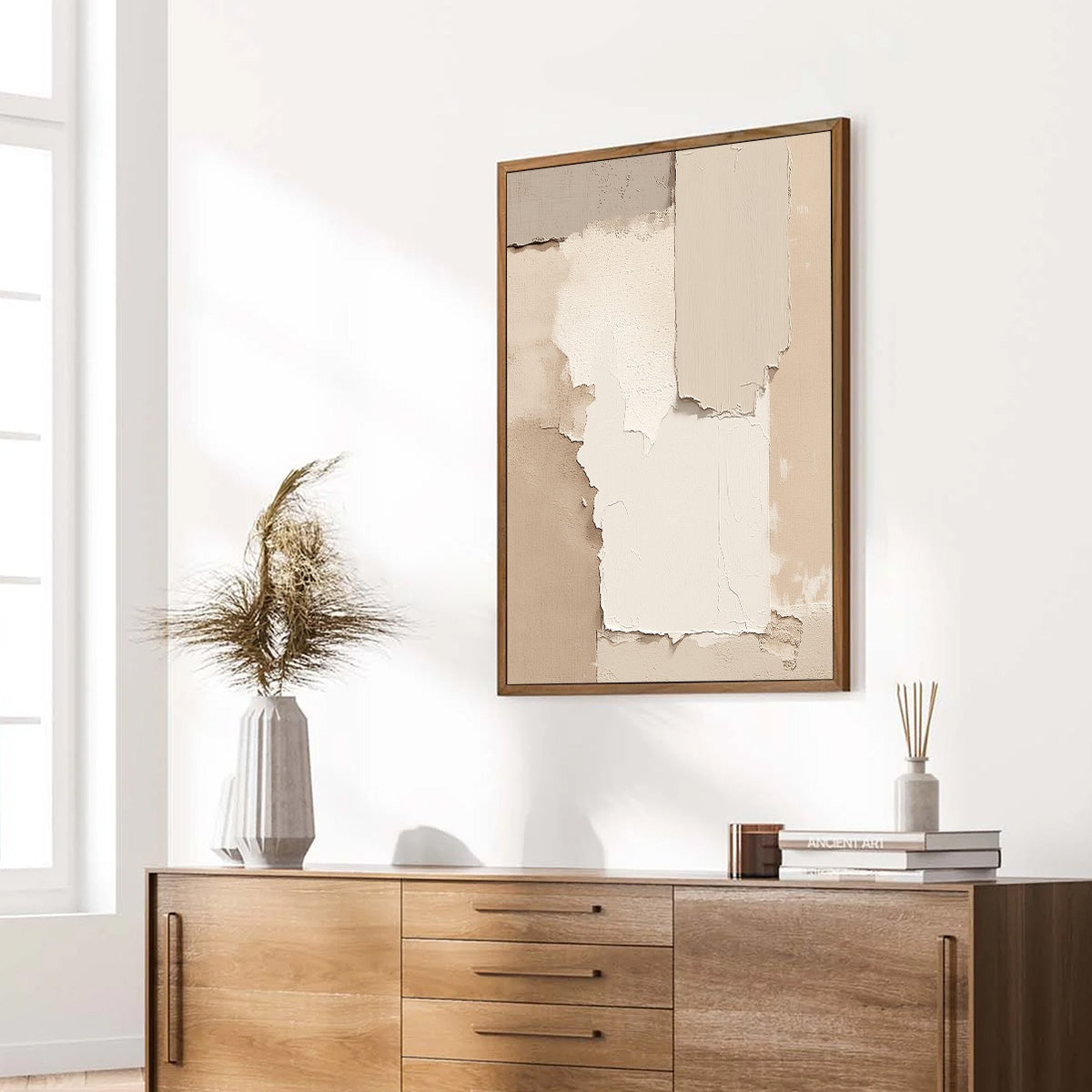 STRATA: Textured Neutral Abstract Wabi Sabi Wall Art - Image 8