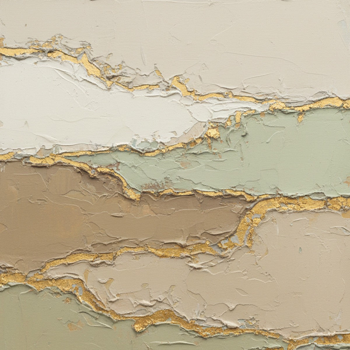 STRATA: Textured Wabi Sabi Abstract Landscape Painting - Image 3