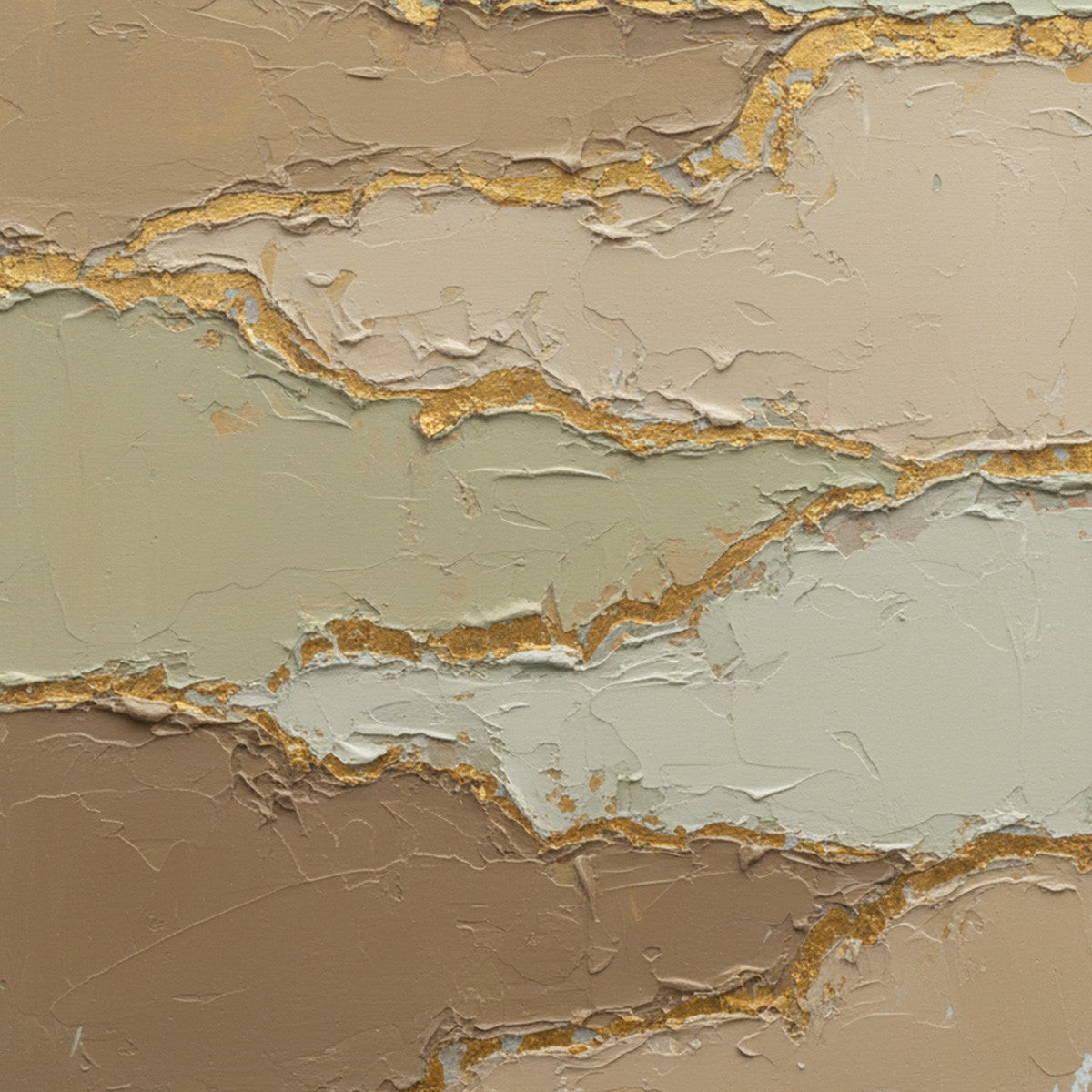 STRATA: Textured Wabi Sabi Abstract Landscape Painting - Image 5