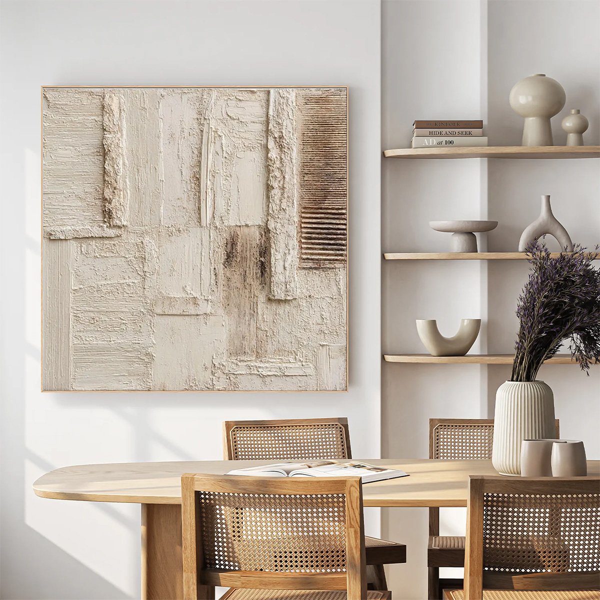 STRATA: Textured Wabi Sabi Abstract Painting in Neutral Tones - Image 6