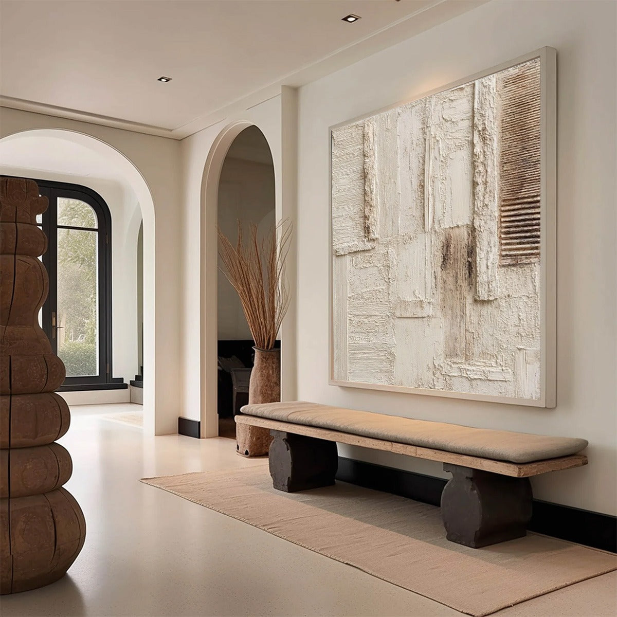 STRATA: Textured Wabi Sabi Abstract Painting in Neutral Tones - Image 7